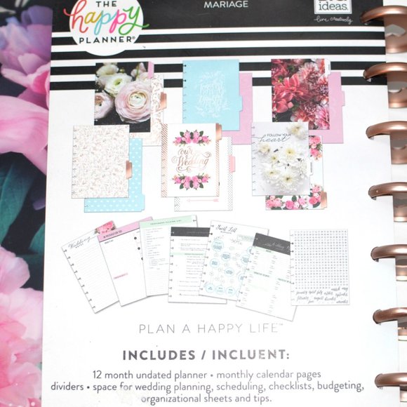 Happy Planner Our Love Story Wedding Undated Classic 12 Month - Picture 5 of 6